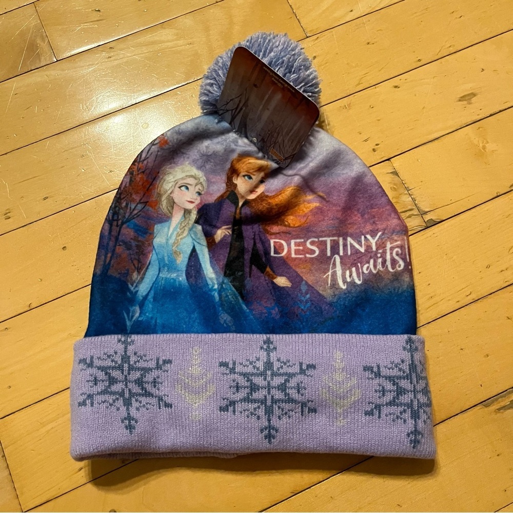 Disney Girls NWT Frozen 2 Elsa and Anna Fearless Winter Beanie Destiny Awaits